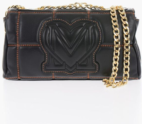 Bag Moschino LOVE Quilted Faux Leather Bag with Chain Shoulder Strap