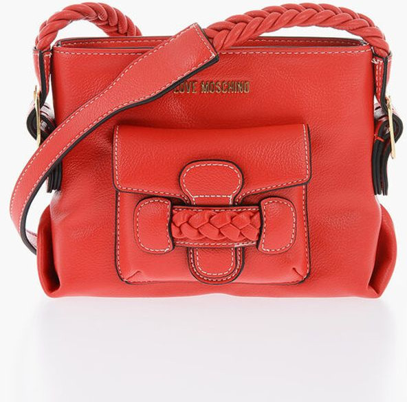 Crossbody Bag Moschino LOVE Faux Leather Crossbody Bag with Braided Details