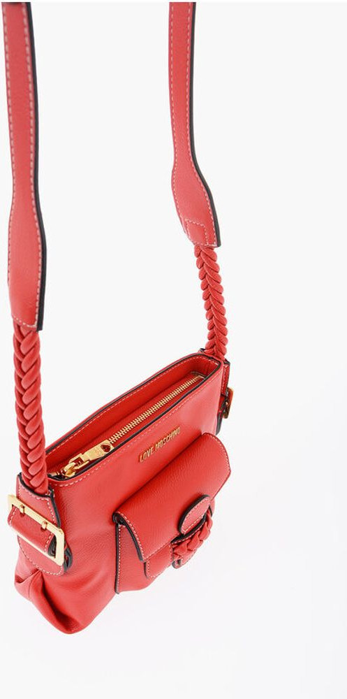 Crossbody Bag Moschino LOVE Faux Leather Crossbody Bag with Braided Details