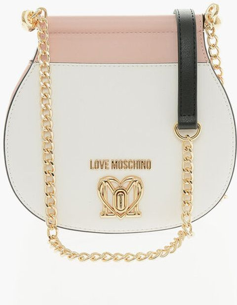 Сумка через плечо Moschino LOVE Двухцветная сумка из искусственной кожи с золотистым поворотным замком