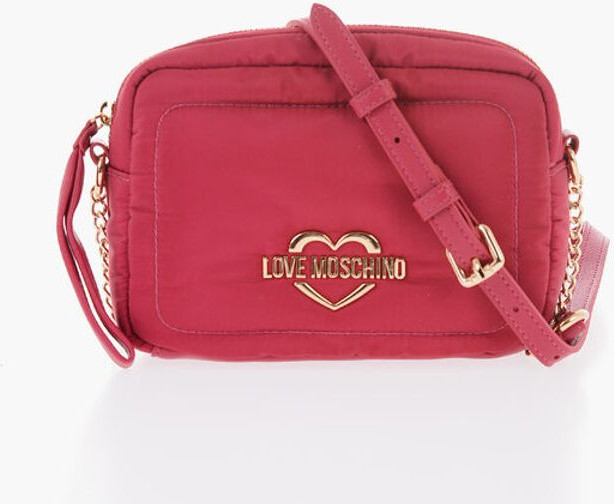 Crossbody Bag Moschino LOVE Nylon Crossbody Bag with Golden Logo