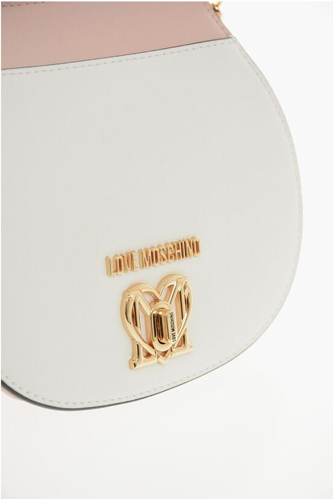 Сумка через плечо Moschino LOVE Двухцветная сумка из искусственной кожи с золотистым поворотным замком