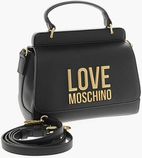 Elka sumkasi LOVE Moschino Faux Leather Elka Sumkasi Maxi Golden Logoti bilan