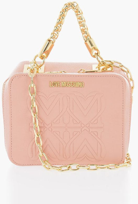 Handbag Moschino LOVE Faux Leather Bag with Chain Shoulder Strap