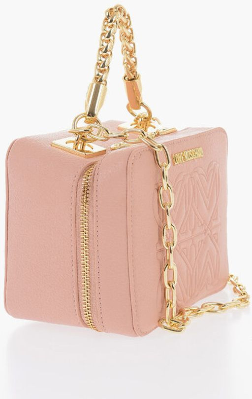 Handbag Moschino LOVE Faux Leather Bag with Chain Shoulder Strap