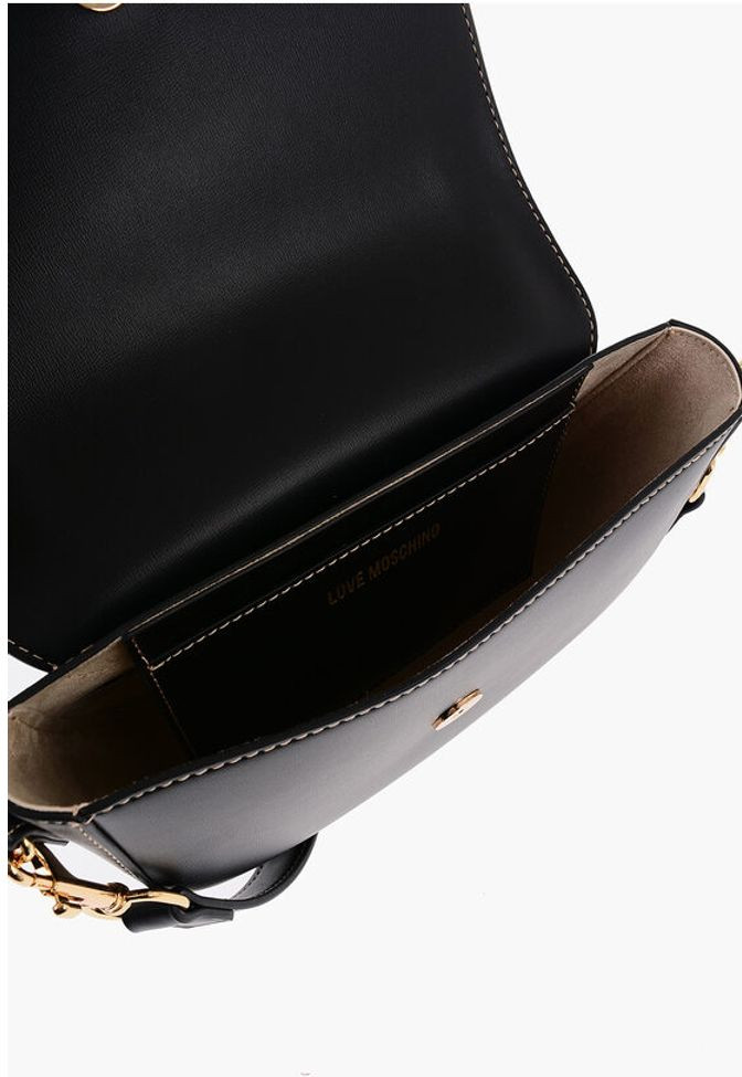 Crossbody Sumkasi Moschino LOVE Sun'iy Teridan Yo'rg'a Sumkasi Remontlanadigan Yelkali Bog'lamli