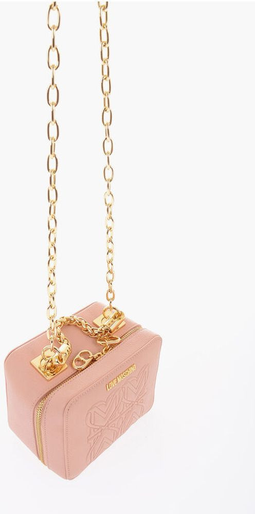 Handbag Moschino LOVE Faux Leather Bag with Chain Shoulder Strap