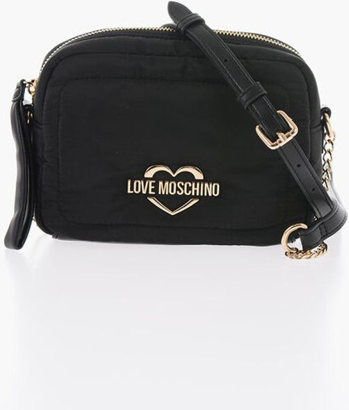 Сумка через плечо Moschino LOVE Кроссбоди из нейлона с золотистым логотипом