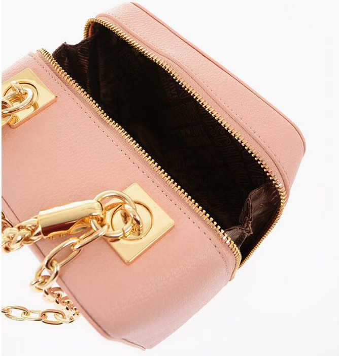 Handbag Moschino LOVE Faux Leather Bag with Chain Shoulder Strap