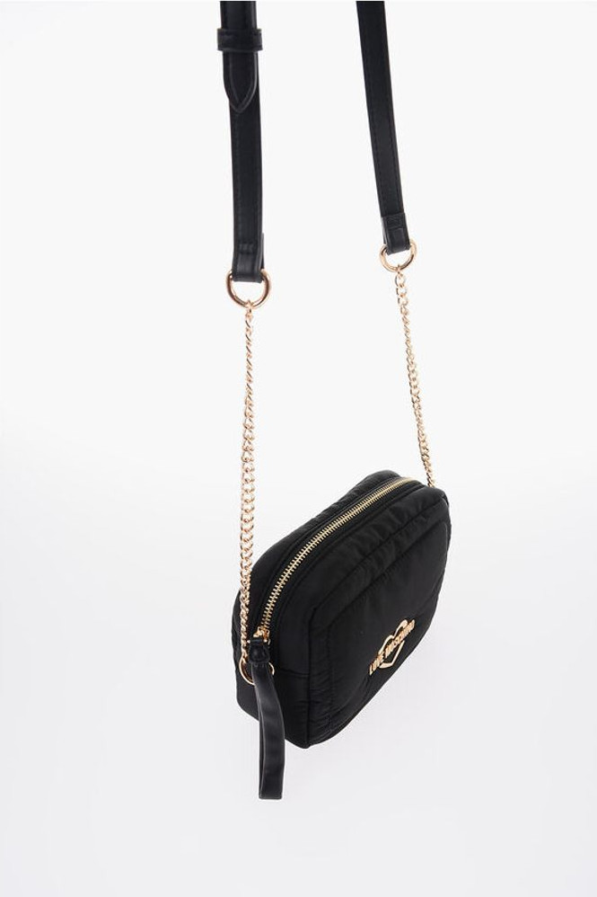 Сумка через плечо Moschino LOVE Кроссбоди из нейлона с золотистым логотипом