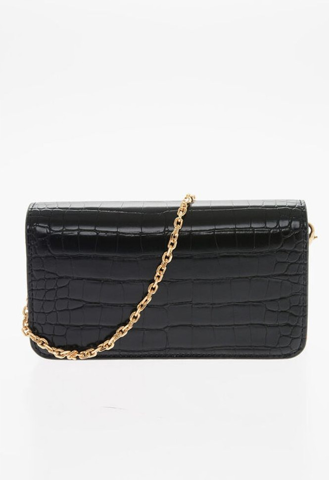 Sumka Moschino LOVE Eko-teridan Timsoh Effektli Sumka Yorqin Oltin Detallari Bilan