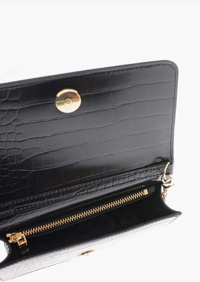 Sumka Moschino LOVE Eko-teridan Timsoh Effektli Sumka Yorqin Oltin Detallari Bilan