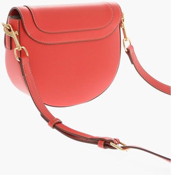 Crossbody Bag Moschino LOVE Faux Leather Saddle Bag with Removable Shoulder Strap