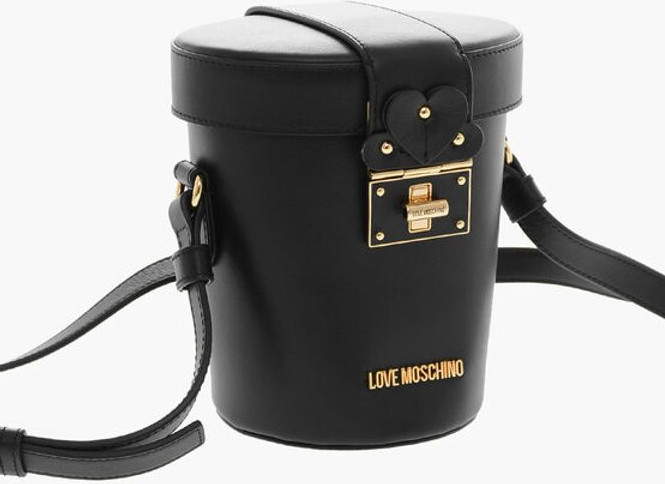 Сумка через плечо Moschino LOVE Кожаная сумка-ведро с замком-защелкой