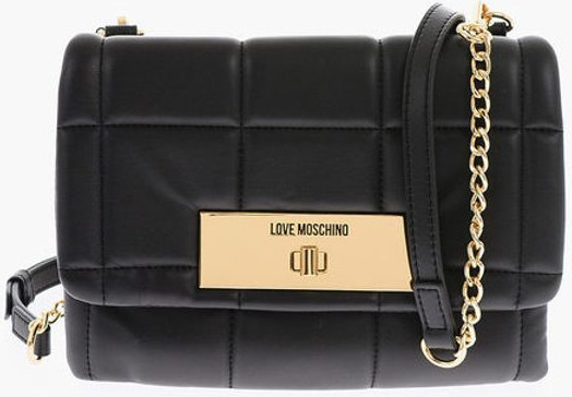 Bag Moschino LOVE Quilted Faux Leather Bag with Removable Shoulder Strap