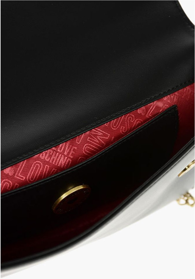 Clutch Moschino LOVE Removable Chain Shoulder Strap Faux Leather
