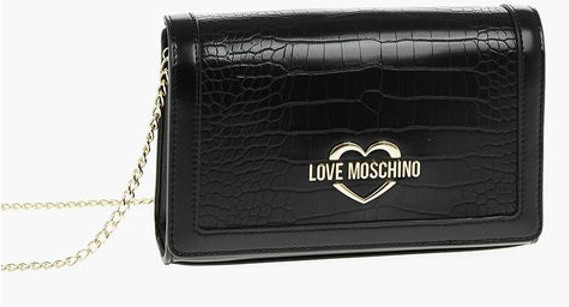Crossbody Bag Moschino Crocodile Effect Faux Leather