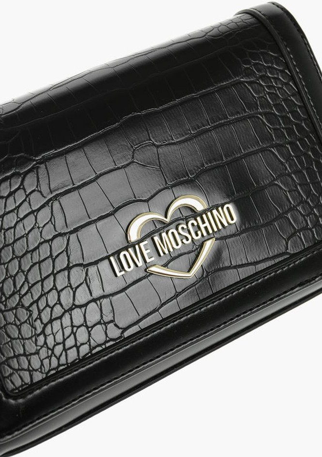 Crossbody Bag Moschino Crocodile Effect Faux Leather