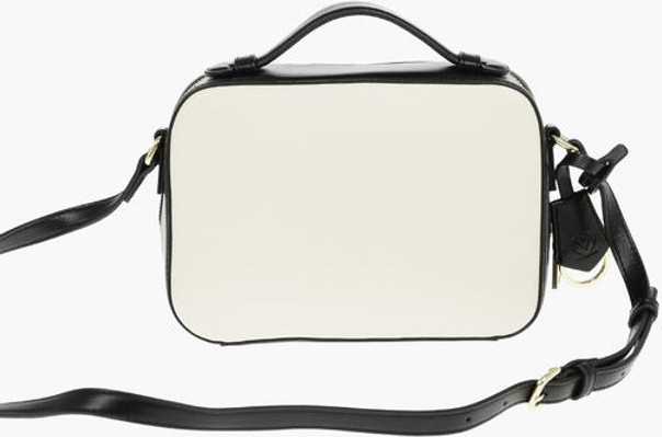 Crossbody Bag Moschino LOVE Golden Logo Two-Tone Faux Leather