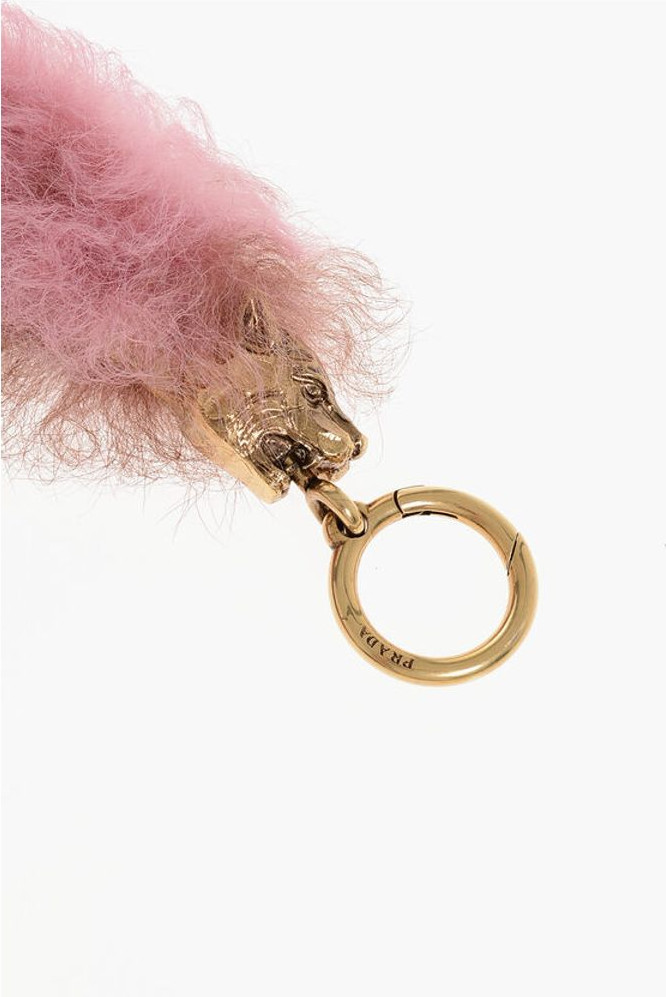 Accessory Prada Fur Handle with Decorative Detail