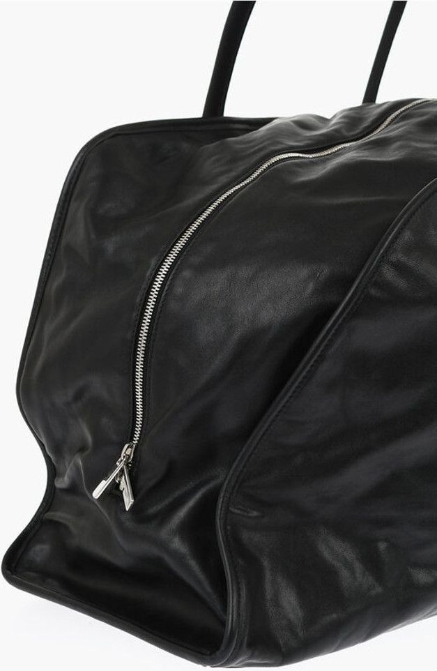 Duffle Bag Burberry Solid Color Leather