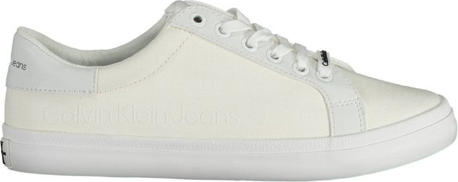 Белые хлопковые кеды Calvin Klein