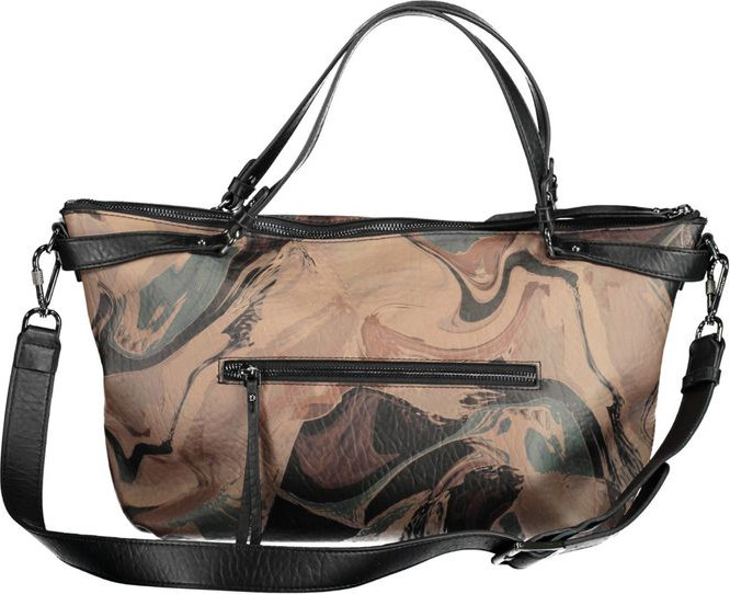 Handbag Desigual Brown Polyethylene