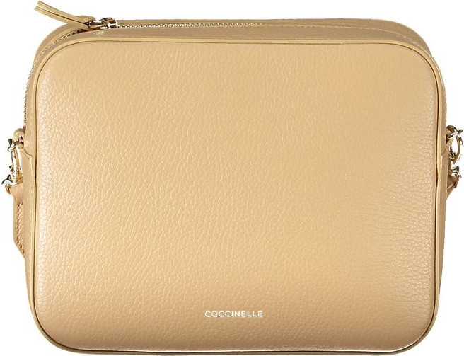 Handbag Coccinelle Beige Leather