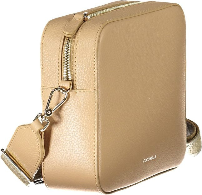 Handbag Coccinelle Beige Leather