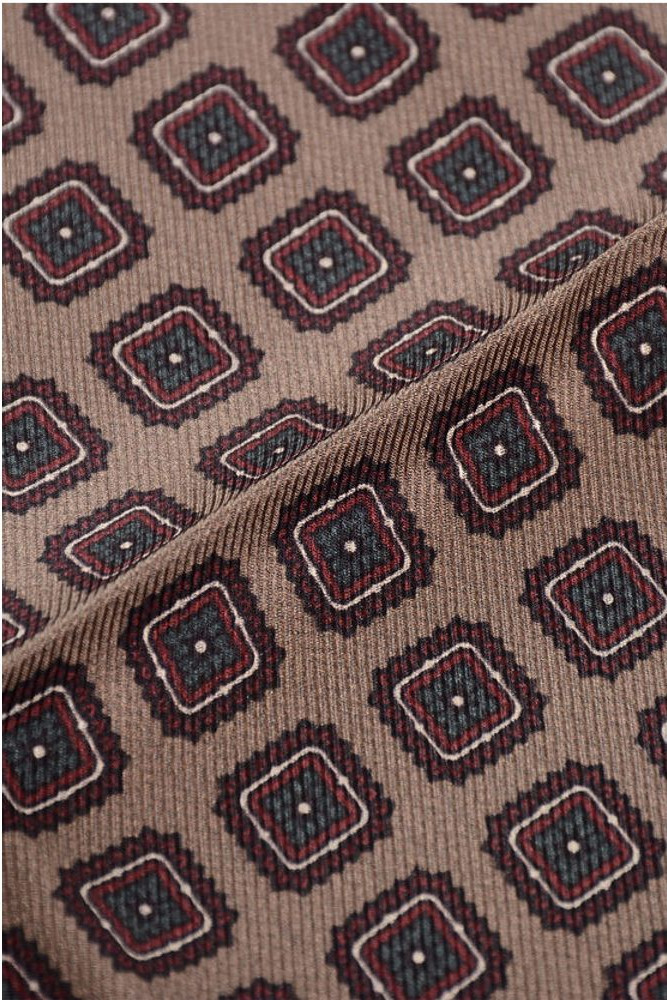 Pocket Square Corneliani Geometric Patterned Silk