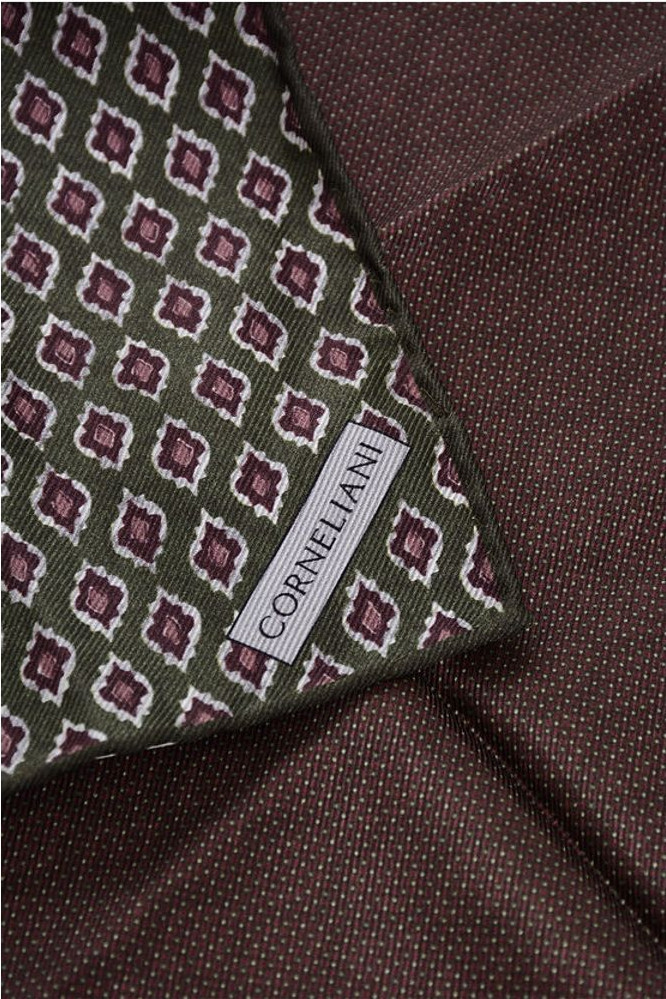 Карманный платок Corneliani с геометрическим узором из шелка