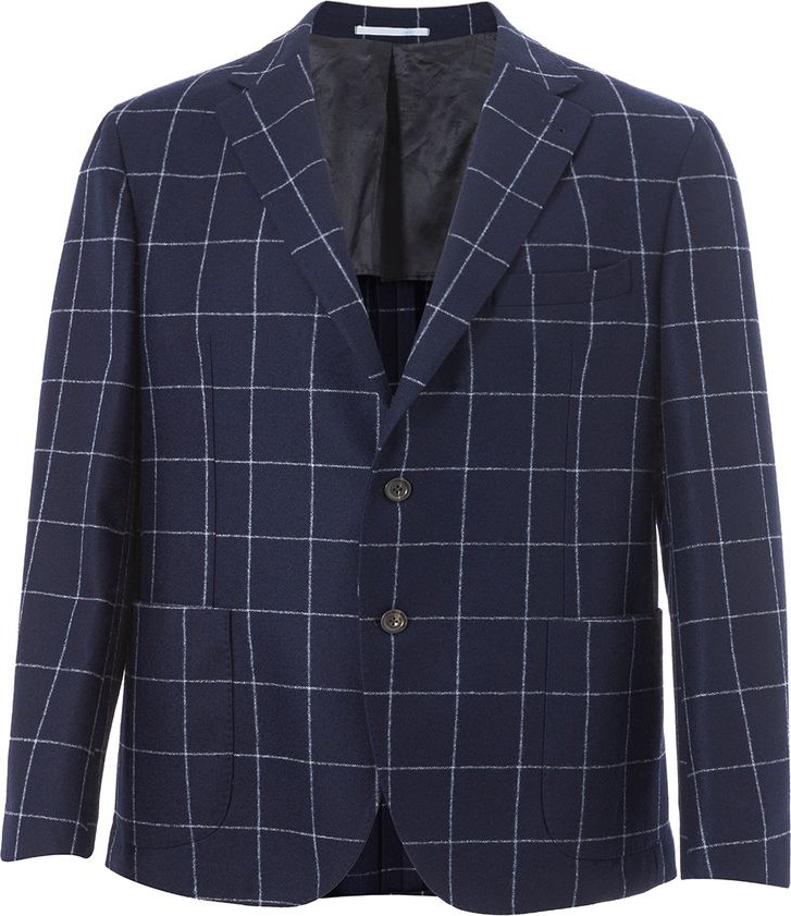 Blue Wool Blazer Malo