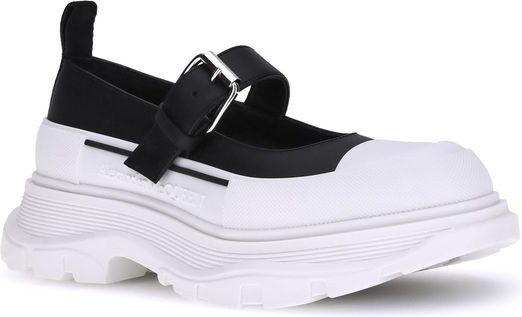 Black Rubber Ballet Flats Alexander McQueen