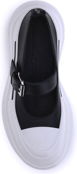 Black Rubber Ballet Flats Alexander McQueen