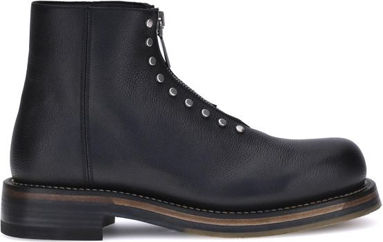 Alexander McQueen Черные ботильоны Bos Taurus из телячьей кожи
