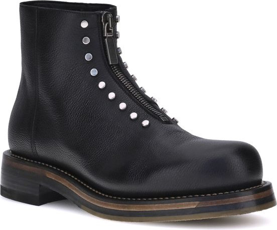 Alexander McQueen Черные ботильоны Bos Taurus из телячьей кожи