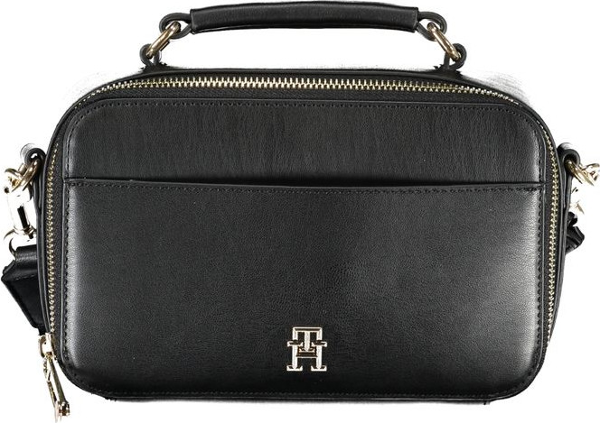 Sumka Tommy Hilfiger Qora Polietilen Zamsh Sumkasi