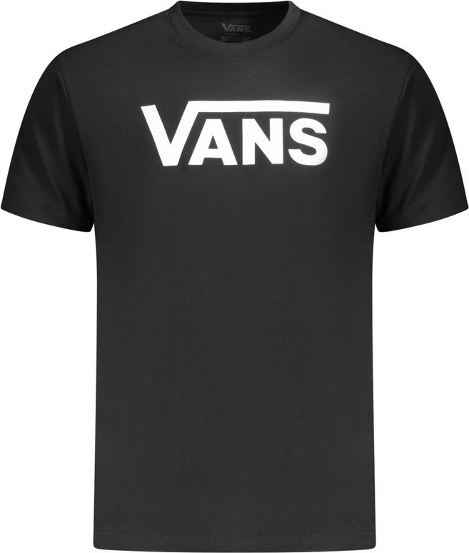 Черная хлопковая футболка Vans