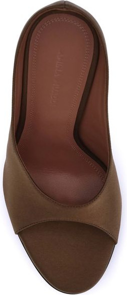 Brown Calf Leather Bos Taurus High Heel Pumps by Amina Muaddi