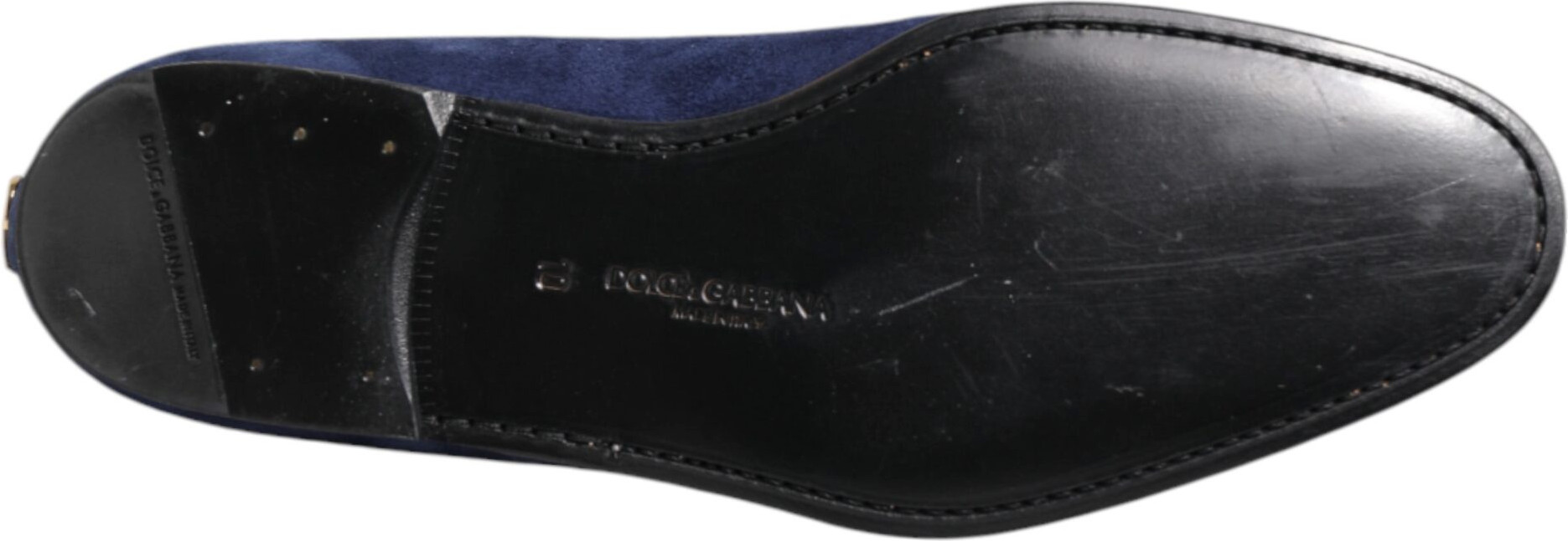 Blue Velvet DG Logo Loafers Dolce & Gabbana