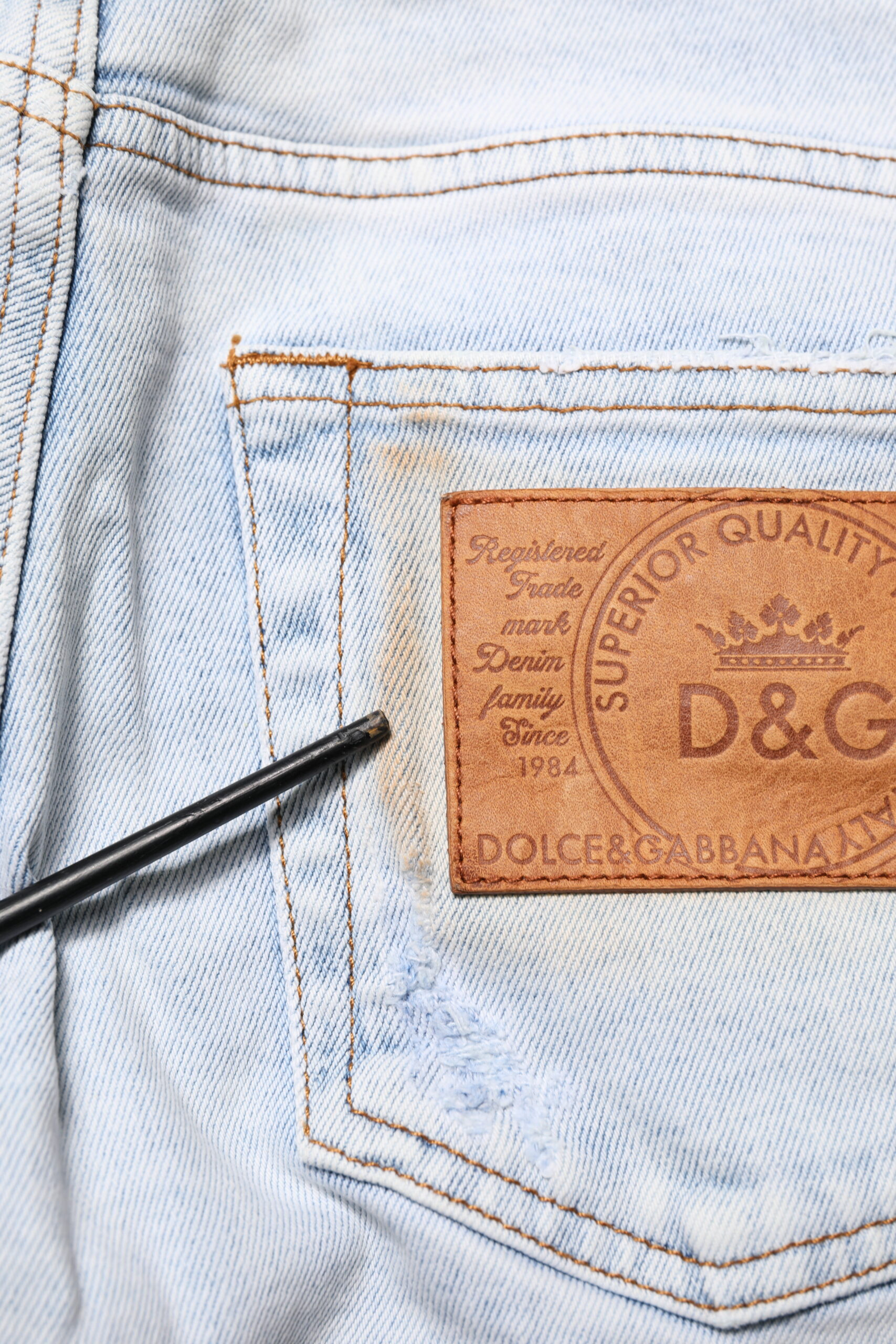 Light Blue Tattered Skinny Denim Jeans Dolce & Gabbana