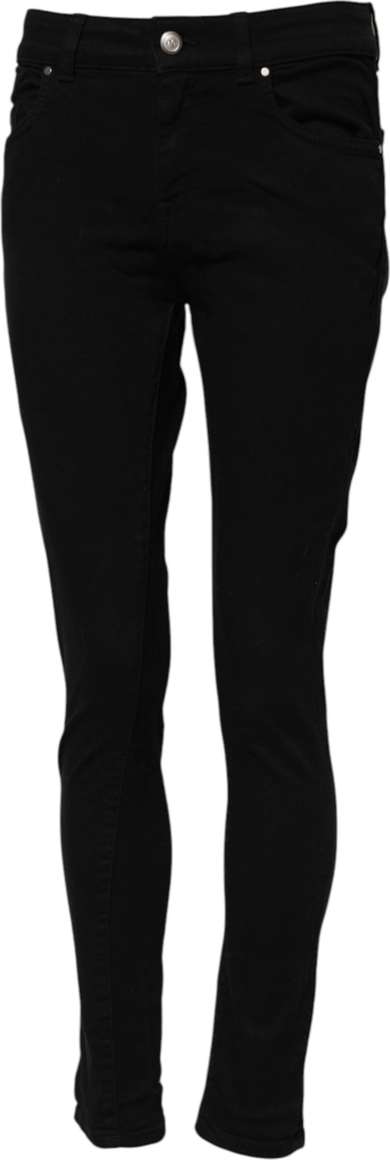 Dolce & Gabbana qora paxta jinsi shimlari midi bel
