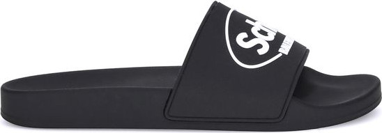 Balenciaga Black Rubber Flat Sandals