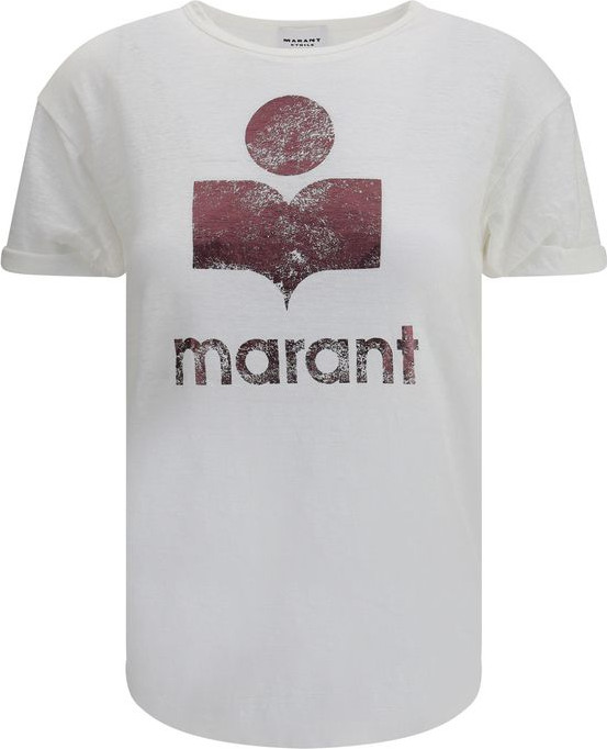 Белая льняная футболка Etoile Isabel Marant