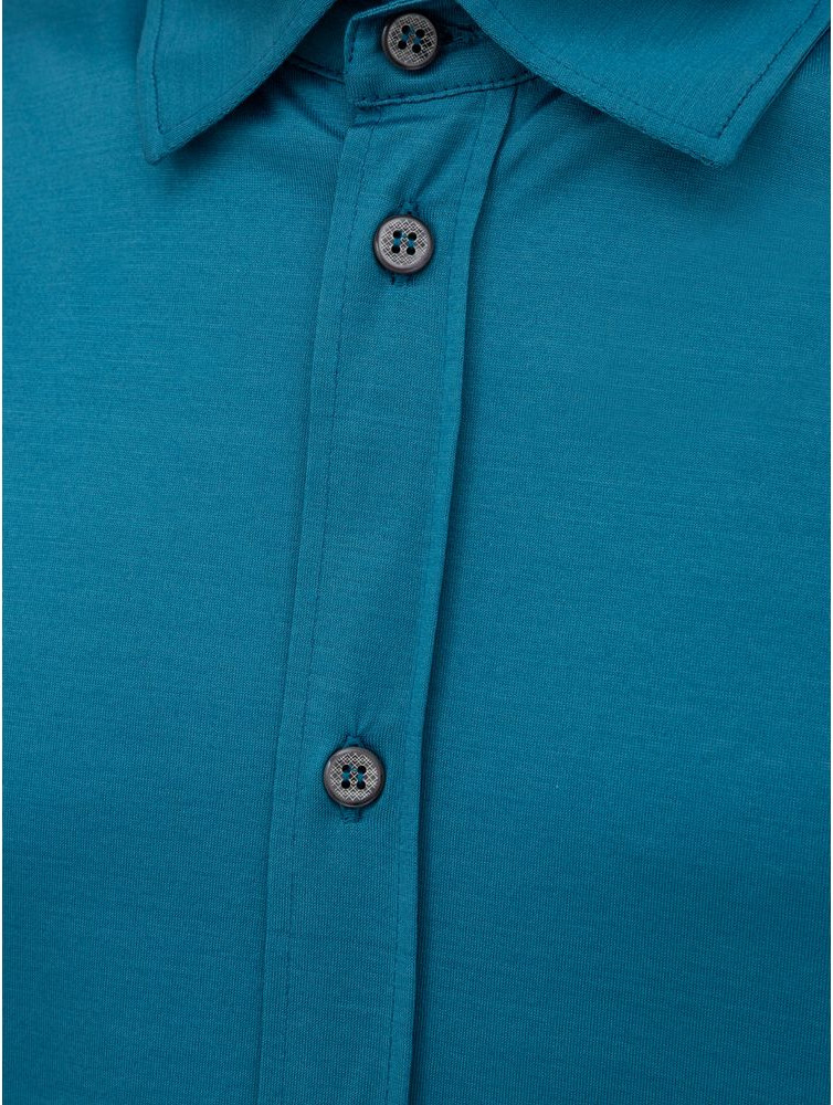 Blue Cotton Shortsleeve Shirt Canali