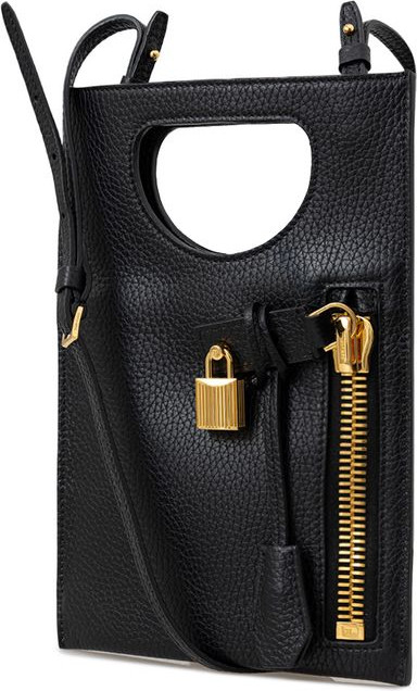 Сумка через плечо Tom Ford Черная Кожа