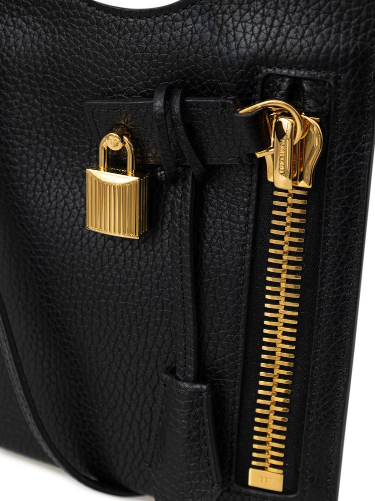 Сумка через плечо Tom Ford Черная Кожа