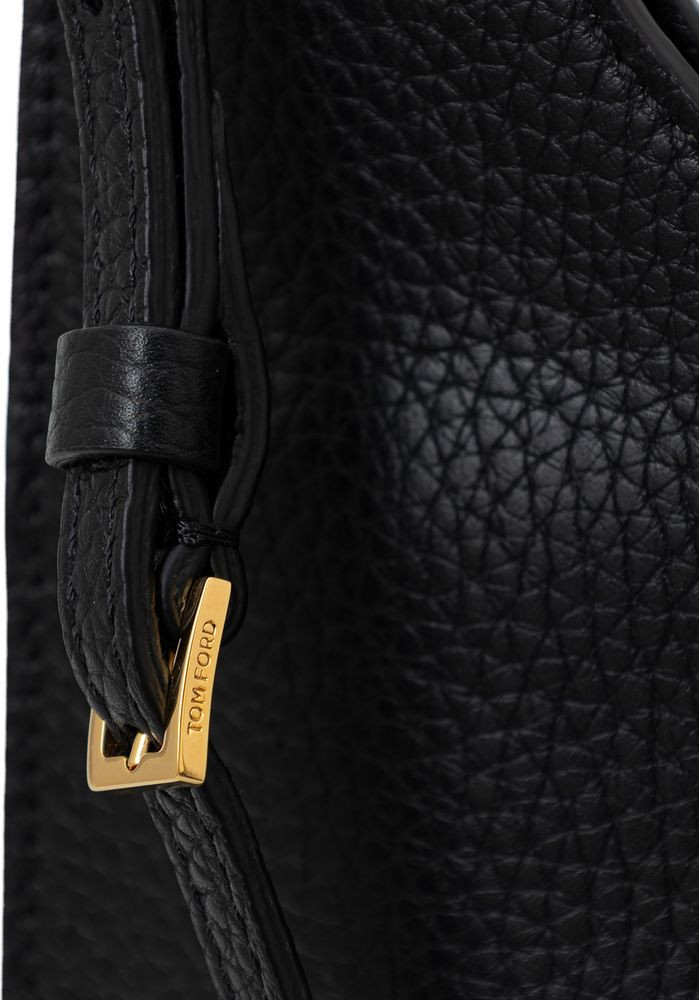 Сумка через плечо Tom Ford Черная Кожа