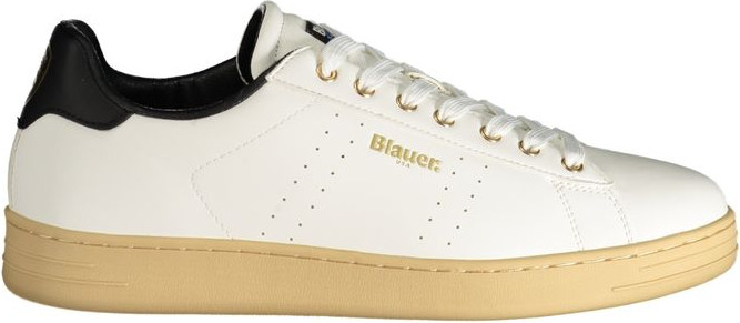 Blauer White Polyester Sneaker
