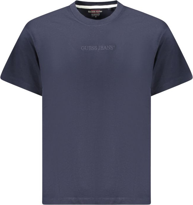 Blue Cotton T-Shirt Guess Shoes